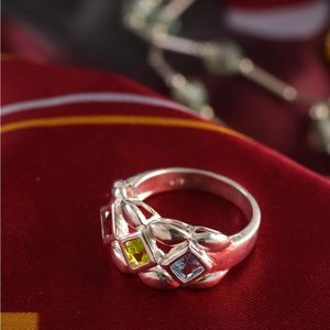 COPY - Sterling Silver ring with colored gems